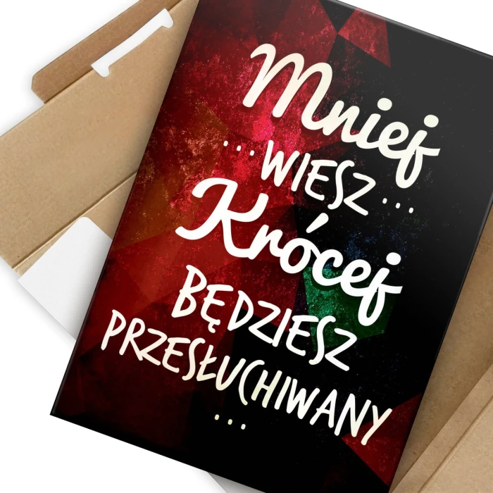 Plakat metalowy Przesłuchanie Prezent