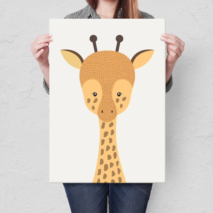 Plakat metalowy Żyrafa Prezent