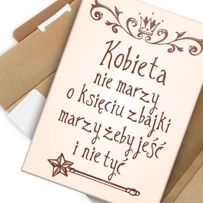 Plakat metalowy Jeść i nie tyć Prezent
