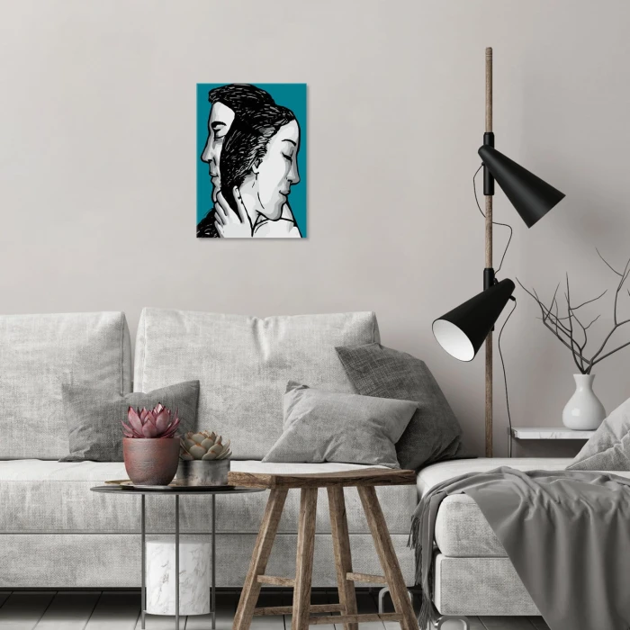 Plakat metalowy Wtuleni w siebie Prezent