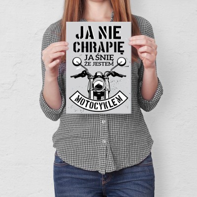 Plakat metalowy Ja nie chrapię Prezent