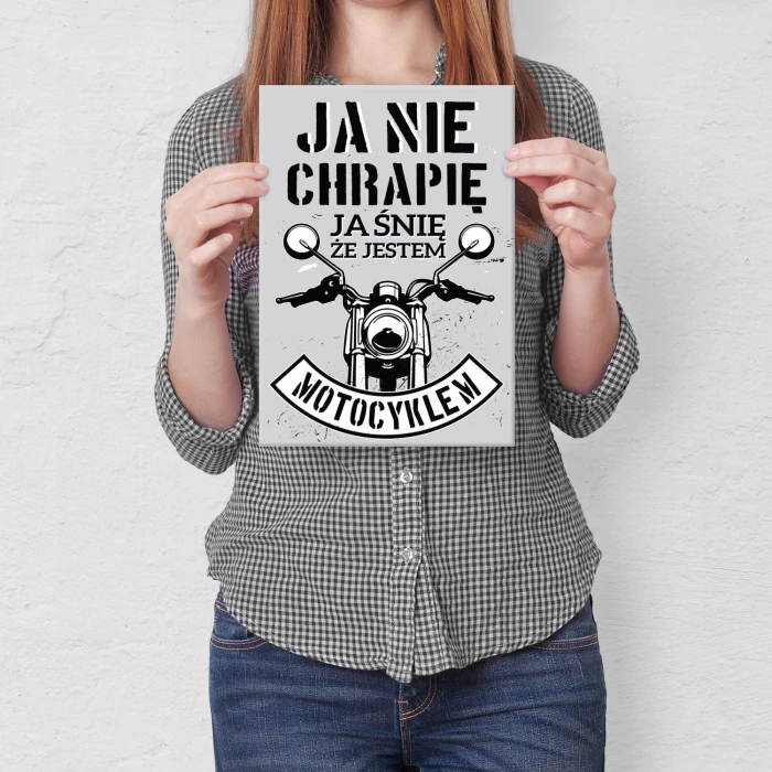 Plakat metalowy Ja nie chrapię Prezent