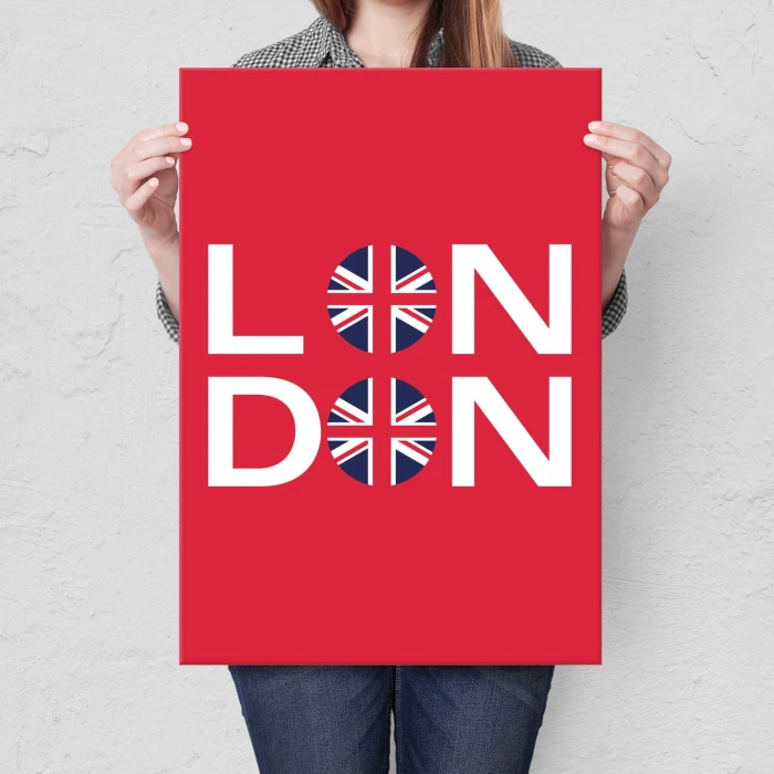 Plakat metalowy Londyn Prezent
