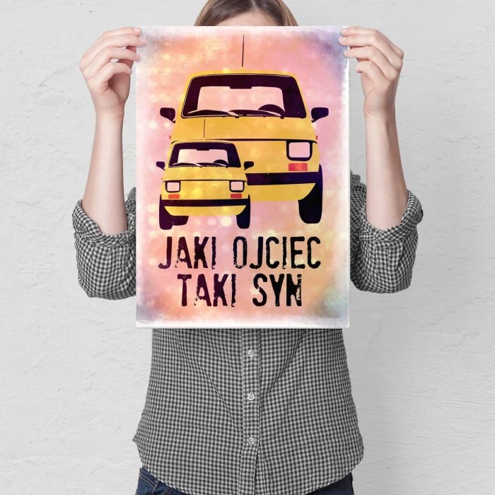 Plakat metalowy Jaki ojciec taki syn Prezent