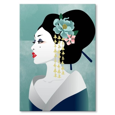 Plakat metalowy Japonka Prezent