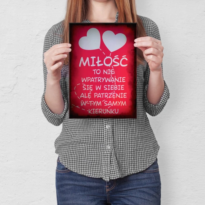 Plakat metalowy Miłość Prezent