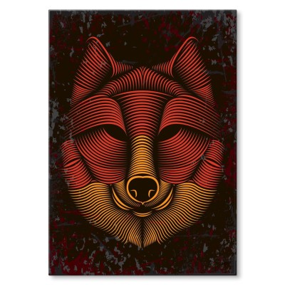 Plakat metalowy Lis Prezent