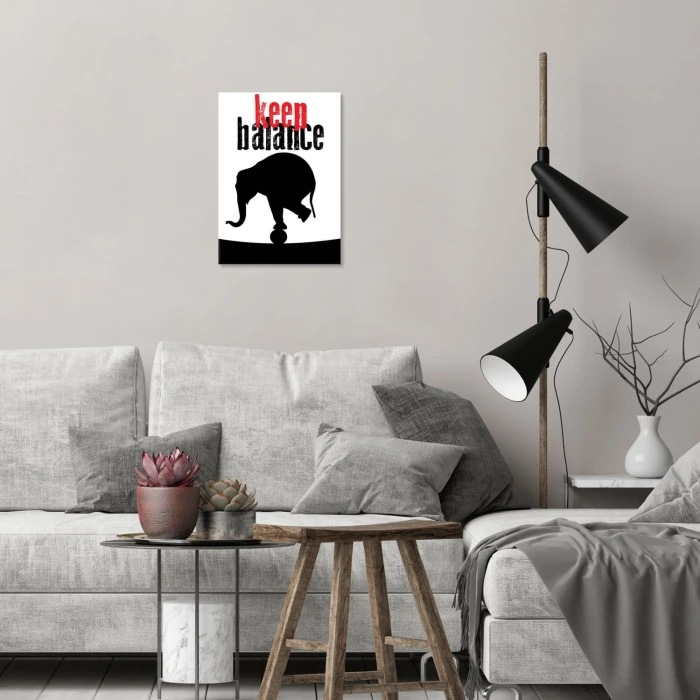 Plakat metalowy Keep balance Prezent