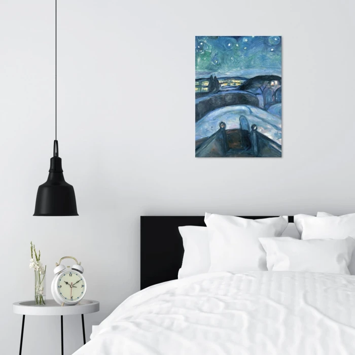 Plakat metalowy Edvard Munch Night Noc Prezent