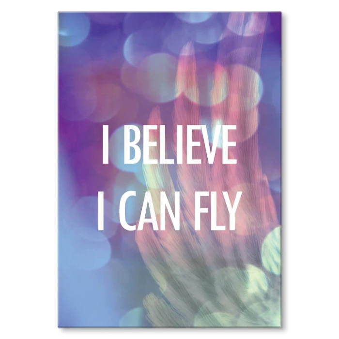 Plakat metalowy I believe I can fly Prezent