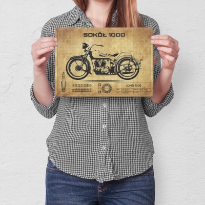 Poster metal Sokół 1000 vintage gift