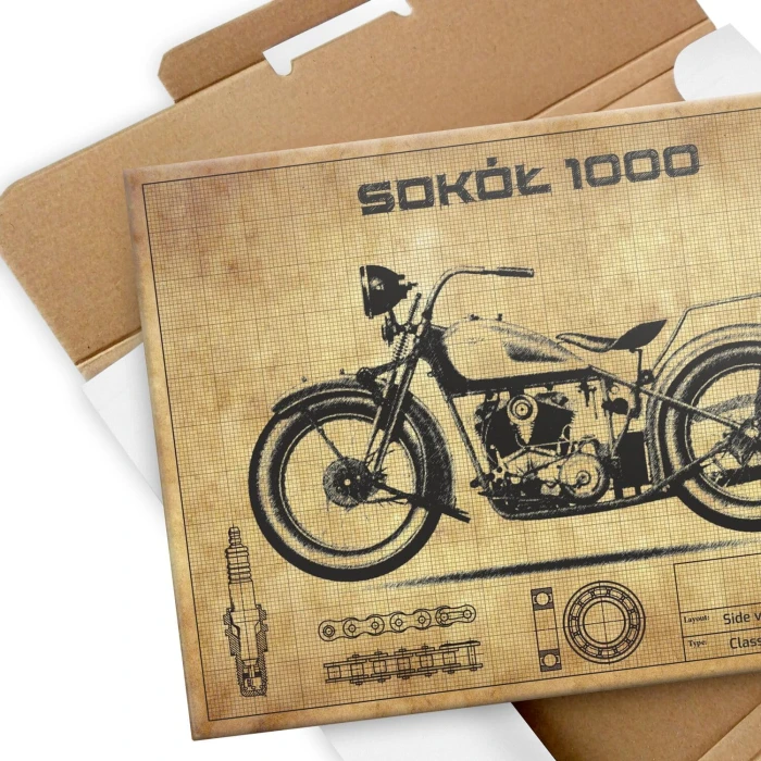 Plakat metalowy Sokół 1000 vintage Prezent