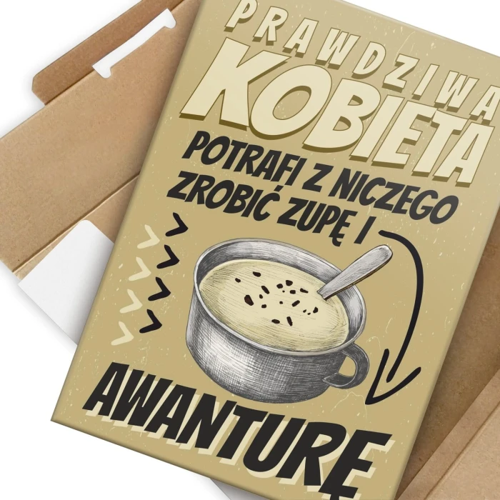 Plakat metalowy zupa i awantura Prezent