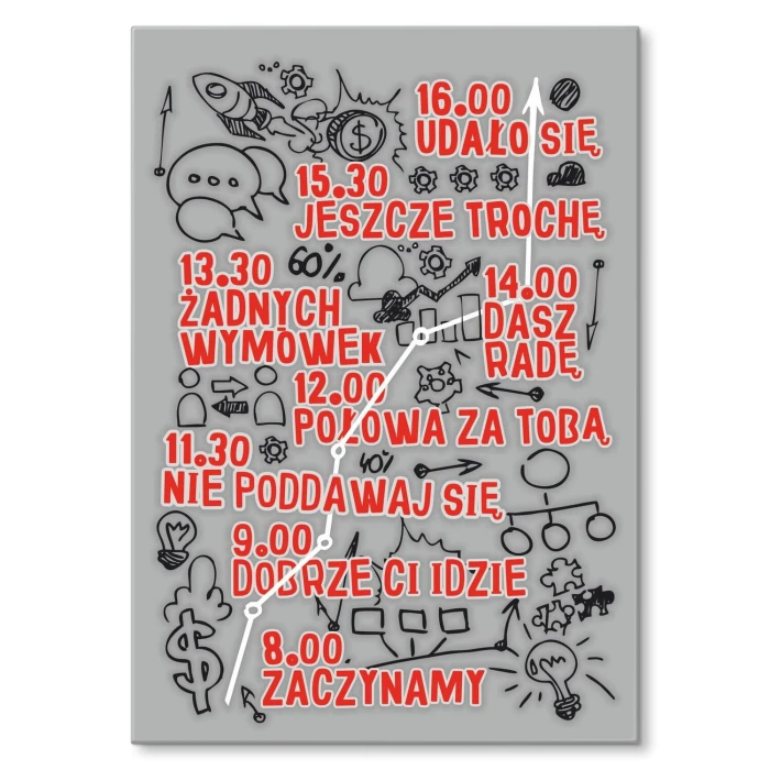 Plakat metalowy praca zaczynamy Prezent