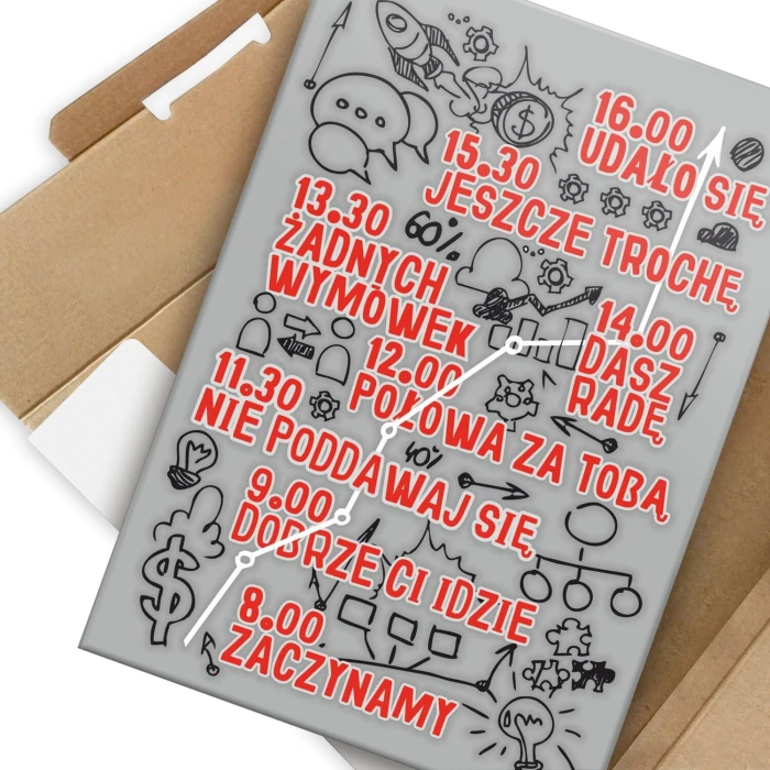 Plakat metalowy praca zaczynamy Prezent