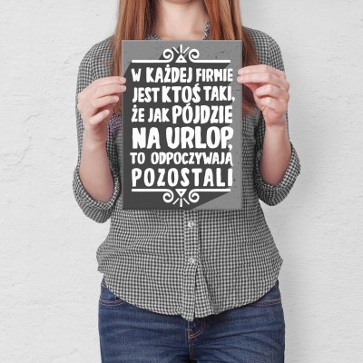 Plakat metalowy w każdej firmie Prezent