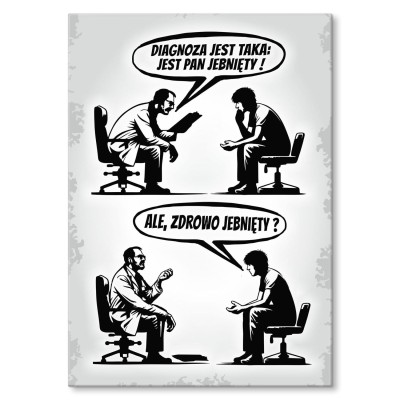Poster metal JEBNIĘTY gift