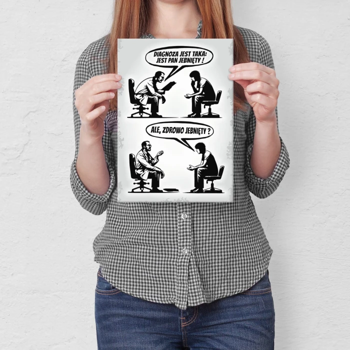 Poster metal JEBNIĘTY gift