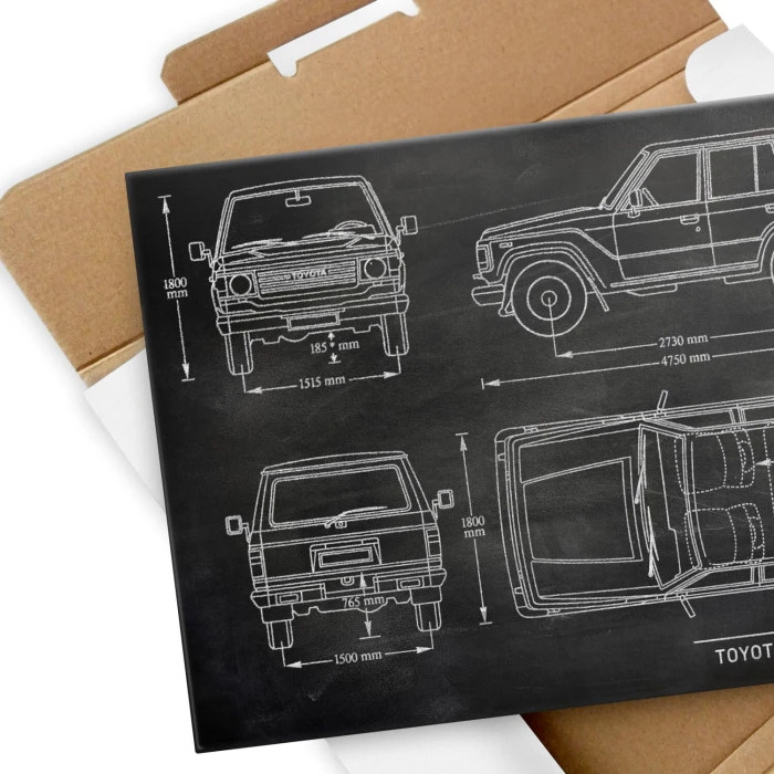 Poster metal Toyota Land Cruiser Samochód Auto Motoryzacja Patent Slate gift