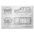 Poster metal Toyota Land Cruiser Samochód Auto Motoryzacja Patent Stone gift