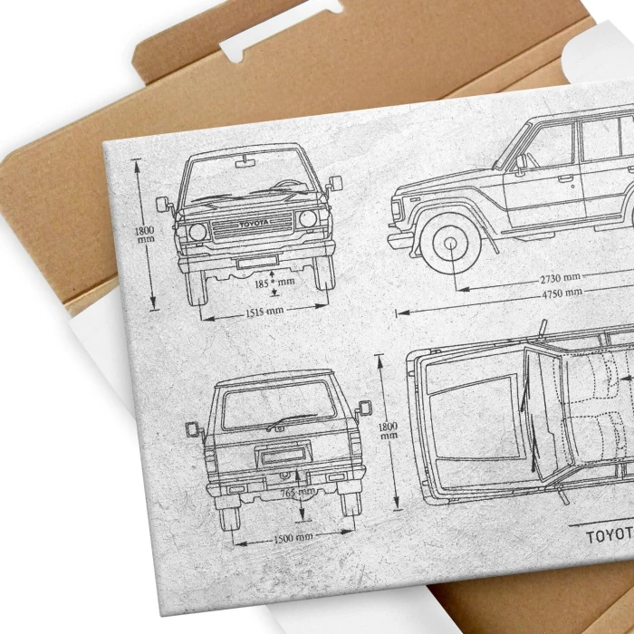 Poster metal Toyota Land Cruiser Samochód Auto Motoryzacja Patent Stone gift
