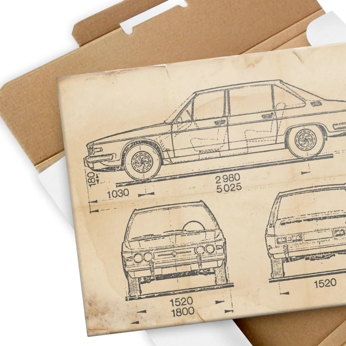 Plakat metalowy Tatra 613 Samochód Auto Motoryzacja Patent Retro Prezent