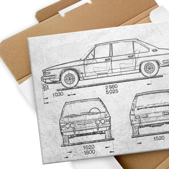 Plakat metalowy Tatra 613 Samochód Auto Motoryzacja Patent Stone Prezent
