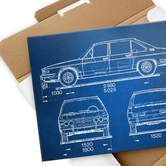 Poster metal Tatra 613 Samochód Auto Motoryzacja Patent Tech gift