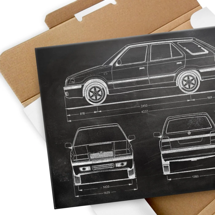 Poster metal Skoda Felicia Samochód Auto Motoryzacja Patent Slate gift