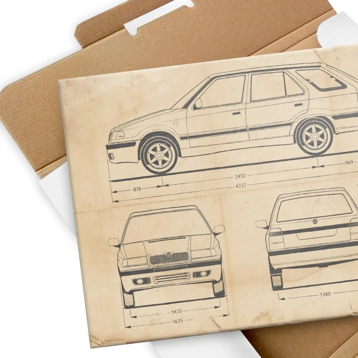 Poster metal Skoda Felicia Samochód Auto Motoryzacja Patent Retro gift