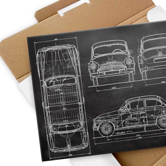 Plakat metalowy Skoda 440 Samochód Auto Motoryzacja Patent Slate Prezent