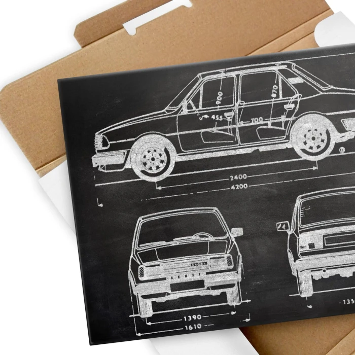 Plakat metalowy Skoda 120 Samochód Auto Motoryzacja Patent Slate Prezent