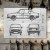 Poster metal Skoda 120 Samochód Auto Motoryzacja Patent Stone gift