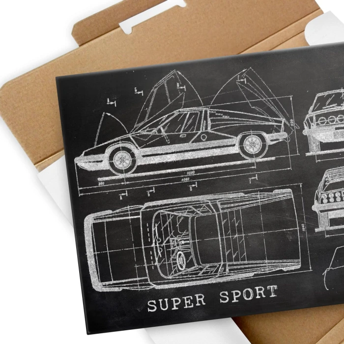 Poster metal Skoda 110 SPORT Samochód Auto Motoryzacja Patent Slate gift