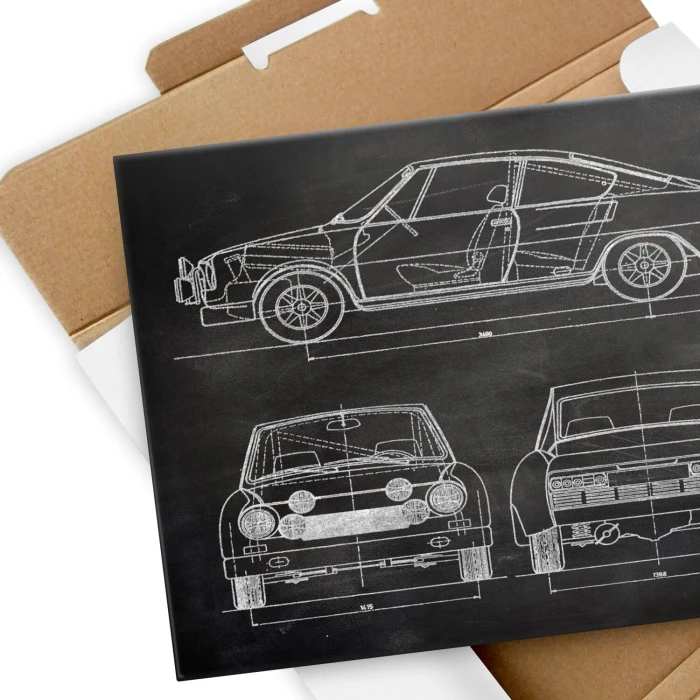 Plakat metalowy Skoda 130 RS Samochód Auto Motoryzacja Patent Slate Prezent