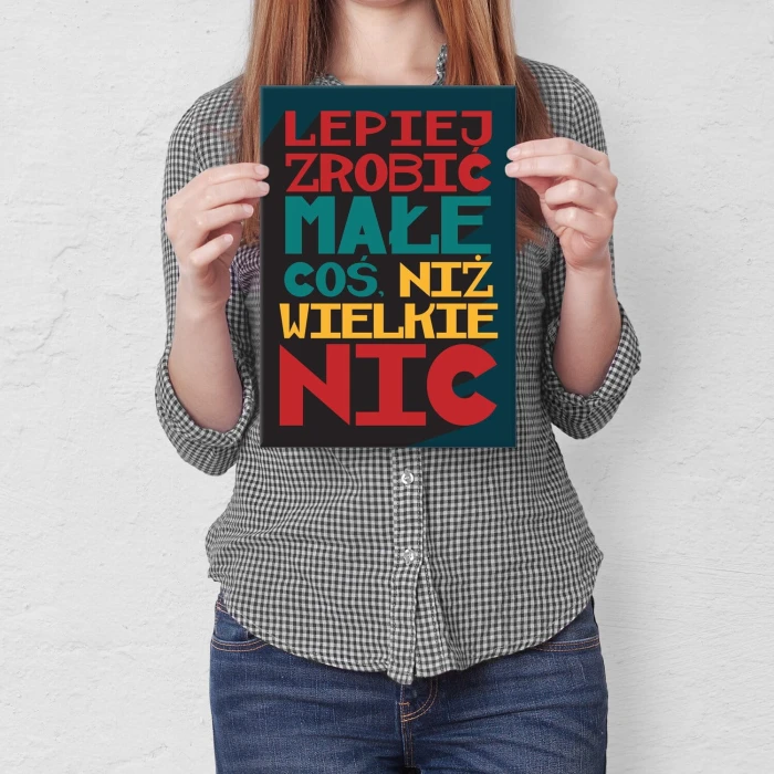 Poster metal małe coś gift