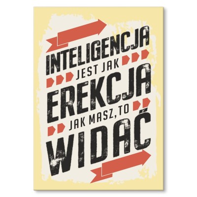 Poster metal inteligencja jak erekcja gift