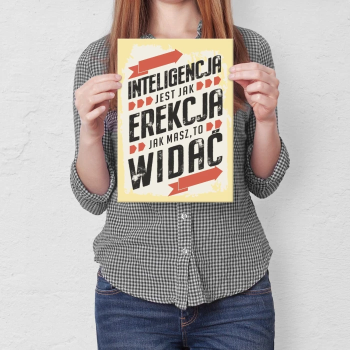 Poster metal inteligencja jak erekcja gift