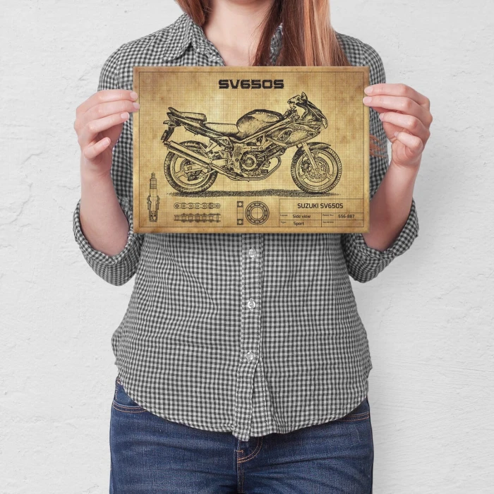 Poster metal Suzuki SV650S gift