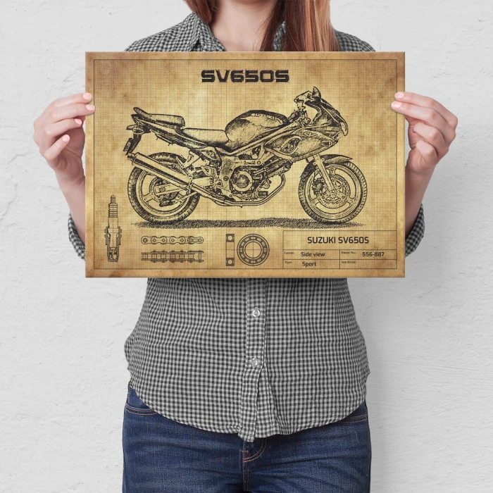 Poster metal Suzuki SV650S gift