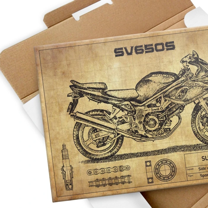 Poster metal Suzuki SV650S gift