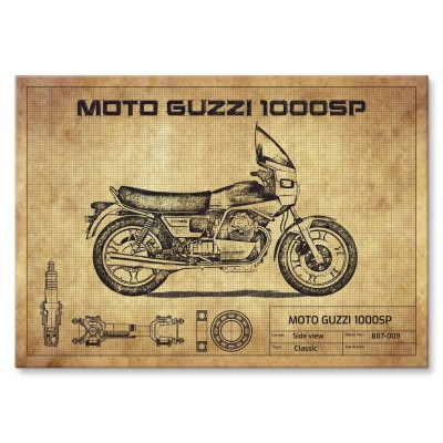Plakat metalowy Moto Guzzi 1000SP Prezent