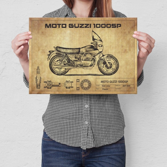 Plakat metalowy Moto Guzzi 1000SP Prezent