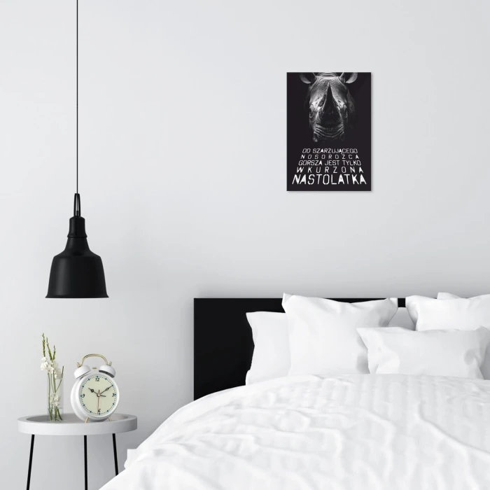 Plakat metalowy wkurzona nastolatka Prezent