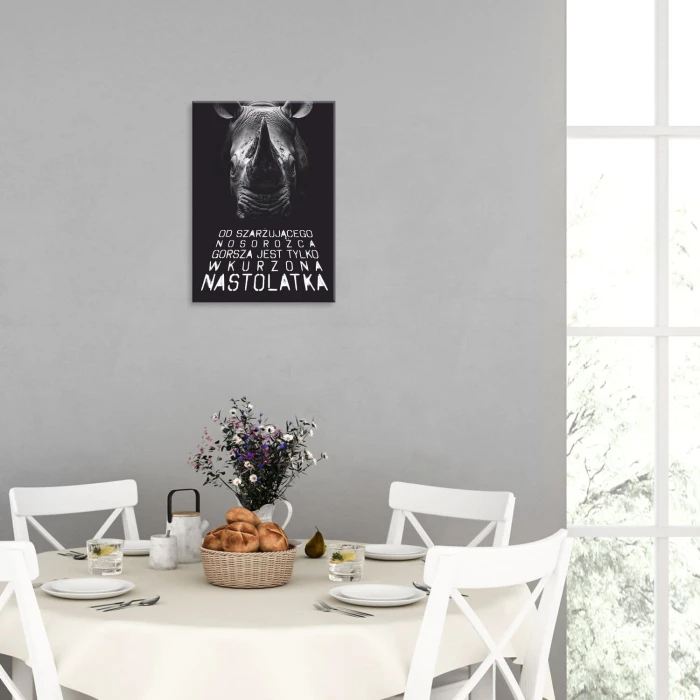 Plakat metalowy wkurzona nastolatka Prezent