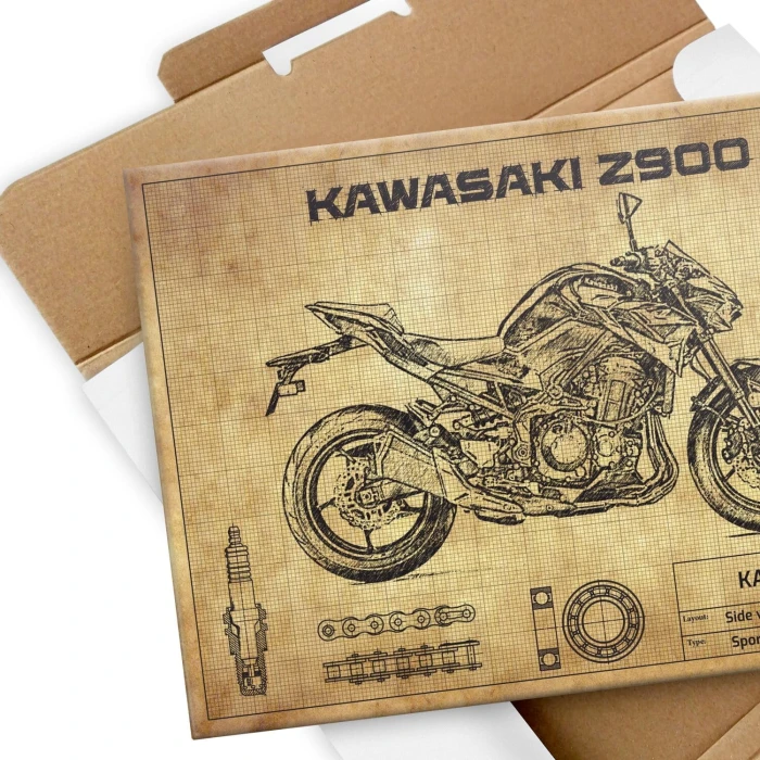 Poster metal Kawasaki Z900 gift