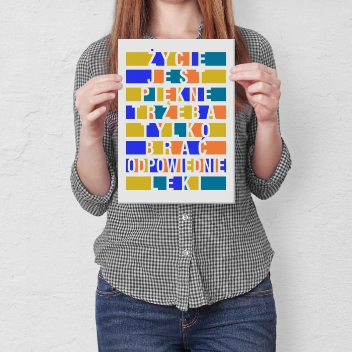 Poster metal życie jest piękne gift