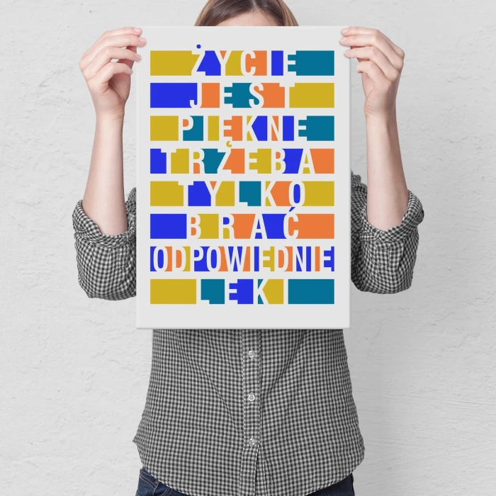 Poster metal życie jest piękne gift