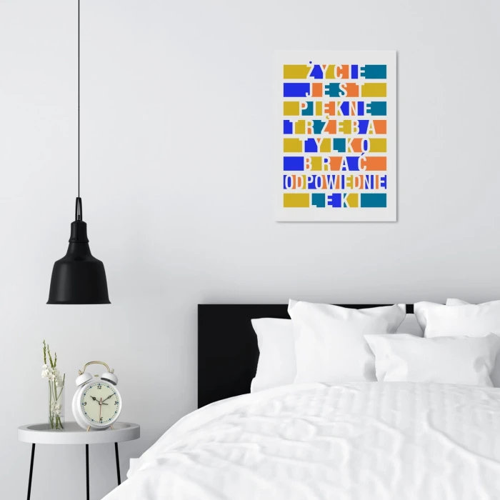 Plakat metalowy życie jest piękne Prezent