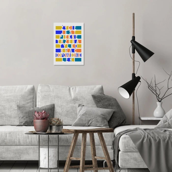 Plakat metalowy życie jest piękne Prezent